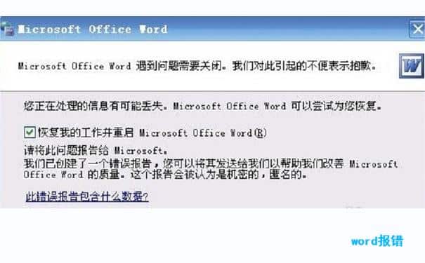 Word报错